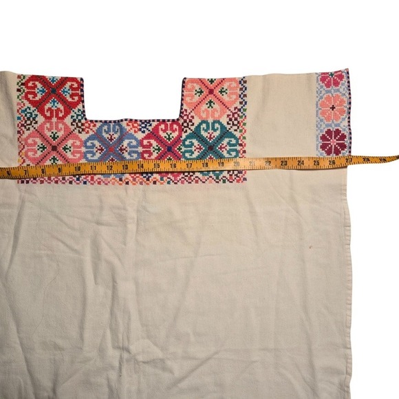 Jolum Mayaetik or Women Who Weave Embroidered &‎ Woven Cotton Huipil Dress Boho - Picture 5 of 15